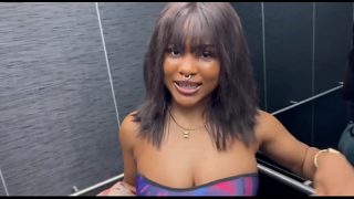 Ebony suck balls and blowjob in a hotel washroom (full video on xred)