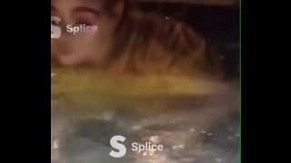 Thick teen latina exhibitionist public big tits revealed in a hot tub in air bnb apartment complex
